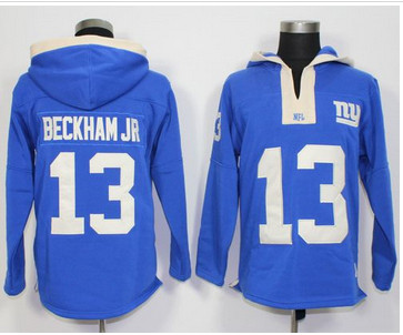 New York Giants #13 Odell Beckham Jr Royal Blue Player Winning Method Pullover NFL Hoodie