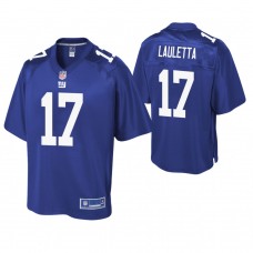 New York Giants #17 Kyle Lauletta Royal Pro Line Player Jersey