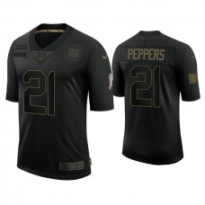 New York Giants #21 Jabrill Peppers Black 2020 Salute to Service Limited Jersey