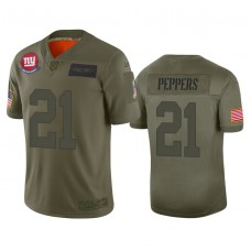 New York Giants #21 Jabrill Peppers Camo 2019 Salute to Service Limited Jersey