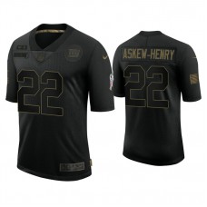 New York Giants #22 Dravon Askew-Henry Black 2020 Salute to Service Limited Jersey