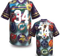 New York Giants #34 Wilson Stitched NFL Elite Fanatical Version Jersey (10)