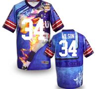 New York Giants #34 Wilson Stitched NFL Elite Fanatical Version Jersey (4)