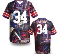 New York Giants #34 Wilson Stitched NFL Elite Fanatical Version Jersey (6)