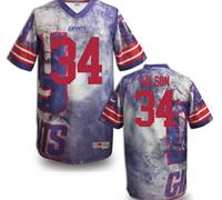 New York Giants #34 Wilson Stitched NFL Elite Fanatical Version Jersey (8)