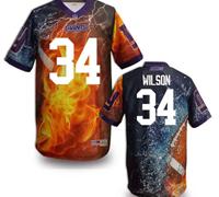 New York Giants #34 Wilson Stitched NFL Elite Fanatical Version Jersey (9)