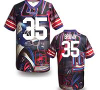 New York Giants #35 Brown Stitched NFL Elite Fanatical Version Jersey (6)