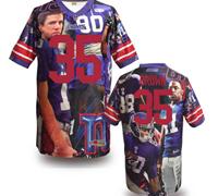 New York Giants #35 Brown Stitched NFL Elite Fanatical Version Jersey (7)