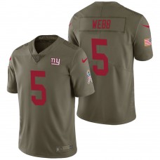 New York Giants #5 Davis Webb Olive 2017 Salute to Service Limited Jersey