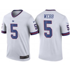 New York Giants #5 Davis Webb White Color Rush Legend Jersey