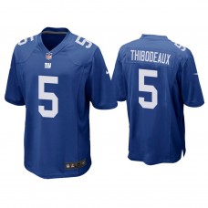 New York Giants #5 Kayvon Thibodeaux Royal Game 2022 NFL Draft Jersey