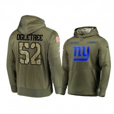 New York Giants #52 Alec Ogletree Olive Pullover Hoodie 2018 Salute To Service