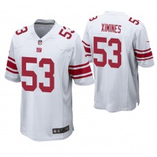 New York Giants #53 Oshane Ximines 2019 NFL Draft White Game Jersey