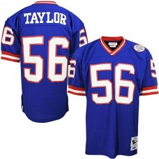 New York Giants #56 Lawrence Taylor Mitchell & Ness Royal Blue Authentic Throwback Jersey