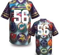 New York Giants #56 Lawrence Taylor Stitched NFL Elite Fanatical Version Jersey (10)
