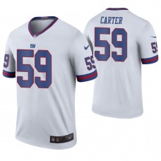 New York Giants #59 Lorenzo Carter White Color Rush Legend Jersey