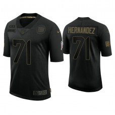 New York Giants #71 Will Hernandez Black 2020 Salute to Service Limited Jersey