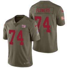 New York Giants #74 Ereck Flowers Olive 2017 Salute to Service Limited Jersey