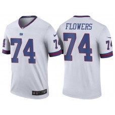 New York Giants #74 Ereck Flowers White Color Rush Legend Jersey