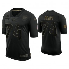 New York Giants #74 Matt Peart Black 2020 Salute to Service Limited Jersey