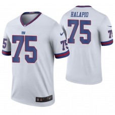 New York Giants #75 Jon Halapio White Color Rush Legend Jersey