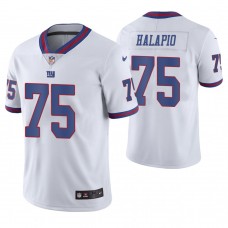 New York Giants #75 Jon Halapio White Vapor Untouchable Color Rush Limited Jersey