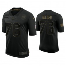 New York Giants #76 Nate Solder Black 2020 Salute to Service Limited Jersey