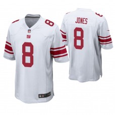 New York Giants #8 Daniel Jones 2019 NFL Draft White Game Jersey