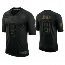 New York Giants #8 Daniel Jones Black 2020 Salute to Service Limited Jersey