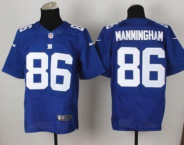 New York Giants #86 Mario Manningham Royal Blue Team Color NFL Elite Jersey