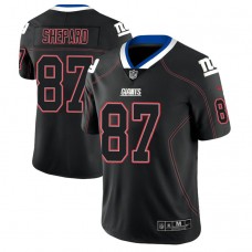 New York Giants #87 Sterling Shepard 2018 Lights Out Color Rush Limited Black Jersey
