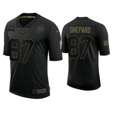 New York Giants #87 Sterling Shepard Black 2020 Salute to Service Limited Jersey