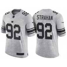 New York Giants #92 Michael Strahan 2016 Gridiron Gray II Limited Jersey