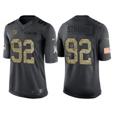 New York Giants #92 Michael Strahan Camo Anthracite 2016 Salute to Service Limited Jersey