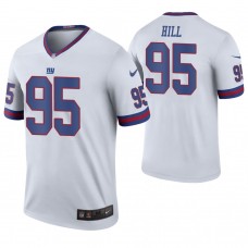 New York Giants #95 B. J. Hill White Color Rush Legend Jersey
