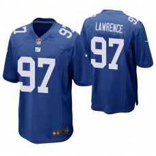 New York Giants #97 Dexter Lawrence 2019 NFL Draft Royal Game Jersey
