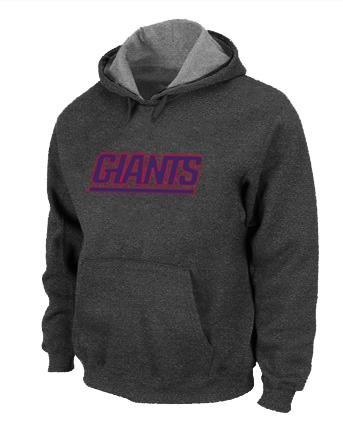 New York Giants Authentic Logo Pullover Hoodie D.Grey