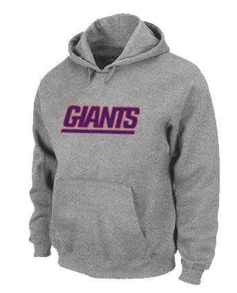 New York Giants Authentic Logo Pullover Hoodie Grey