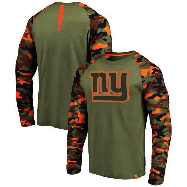 New York Giants Heathered Gray Camo NFL Pro Line By Fanatics Branded Long Sleeve T-Shirt