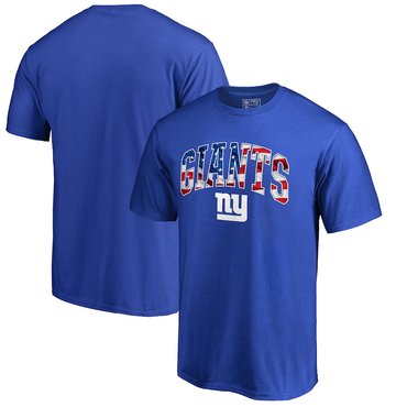 New York Giants NFL Pro Line By Fanatics Branded Banner Wave T-Shirt Royal