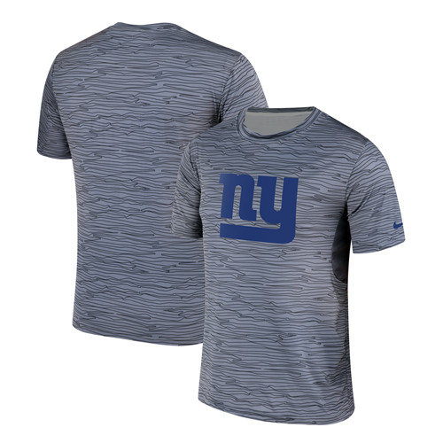 New York Giants Nike Gray Black Striped Logo Performance T-Shirt