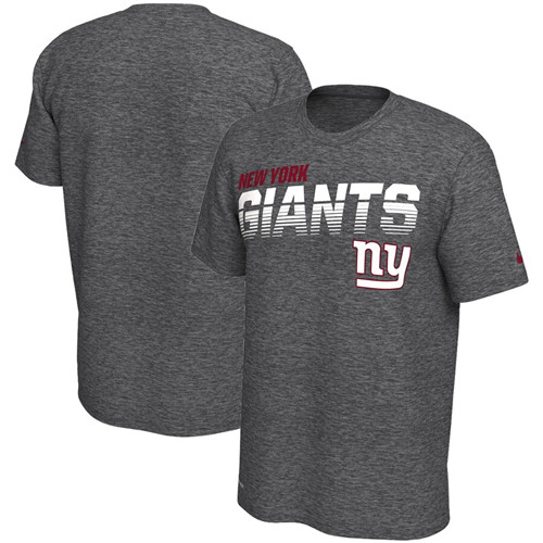 New York Giants Nike Sideline Line Of Scrimmage Legend Performance T-Shirt Heathered Gray