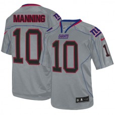 New York Giants NikeEli Manning Game Lights Out Grey Jersey
