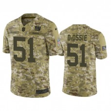 New York Giants Zak DeOssie #51 Camo Jersey 2018 Salute to Service