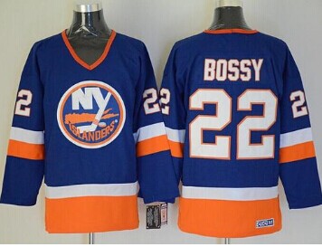 New York Islanders #22 Mike Bossy Baby Blue CCM Throwback Stitched NHL Jersey