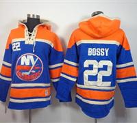 New York Islanders #22 Mike Bossy Baby Blue Sawyer Hooded Sweatshirt Stitched NHL Jersey