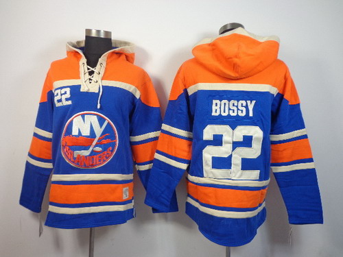 New York Islanders #22 Mike Bossy Light Blue Hoody Stitched