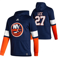 New York Islanders #27 Anders Lee Adidas Reverse Retro Pullover Hoodie Navy