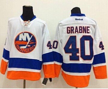 New York Islanders #40 Michael Grabner White Stitched NHL Jersey