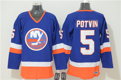 New York Islanders #5 Denis Potvin Light Blue CCM Jersey Stitched
